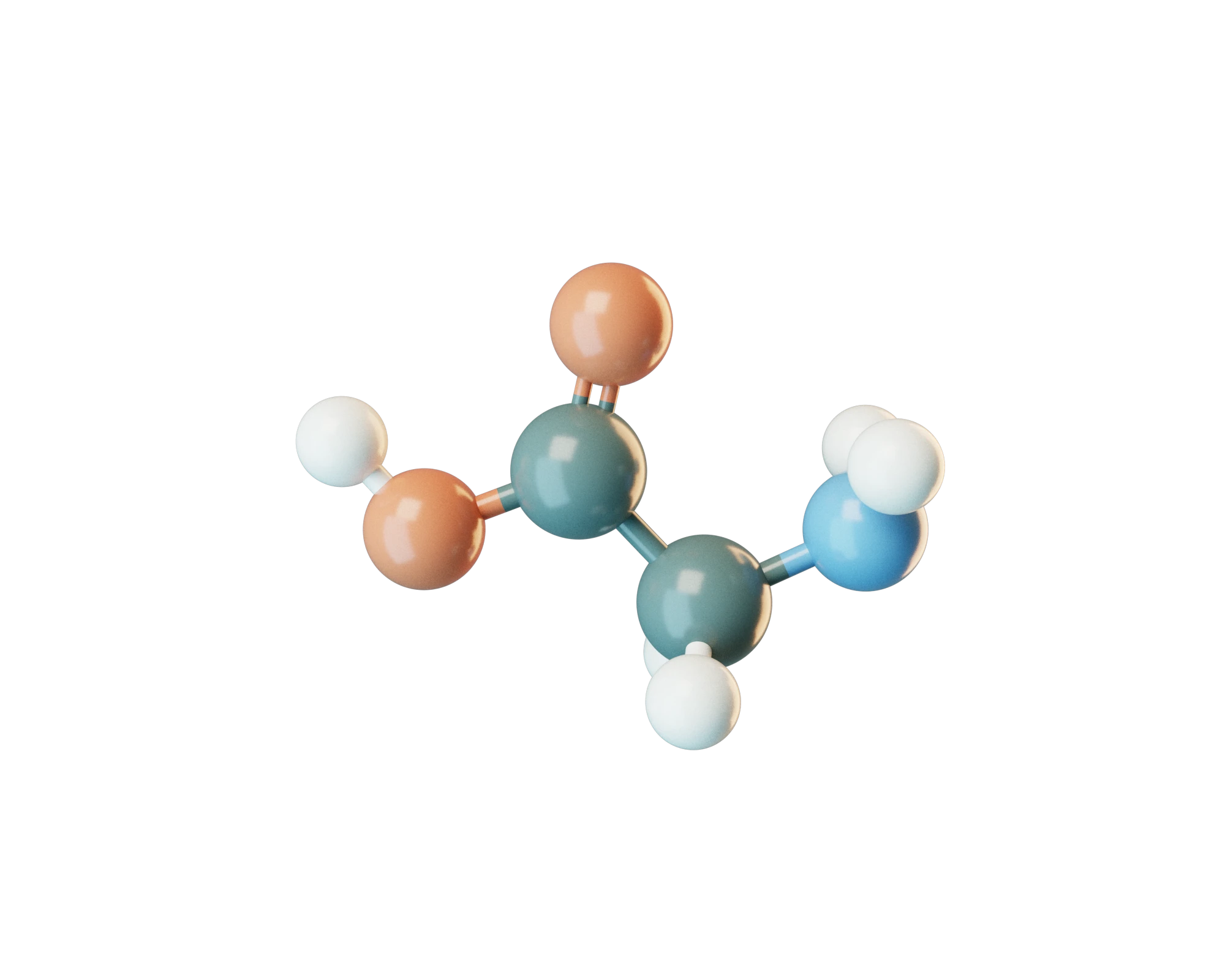 Glycine molecular model